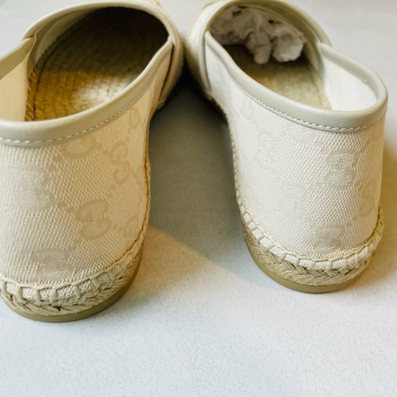 Gucci Bone White GG monogram espadrilles New NIB Authentic - Picture 4 of 10